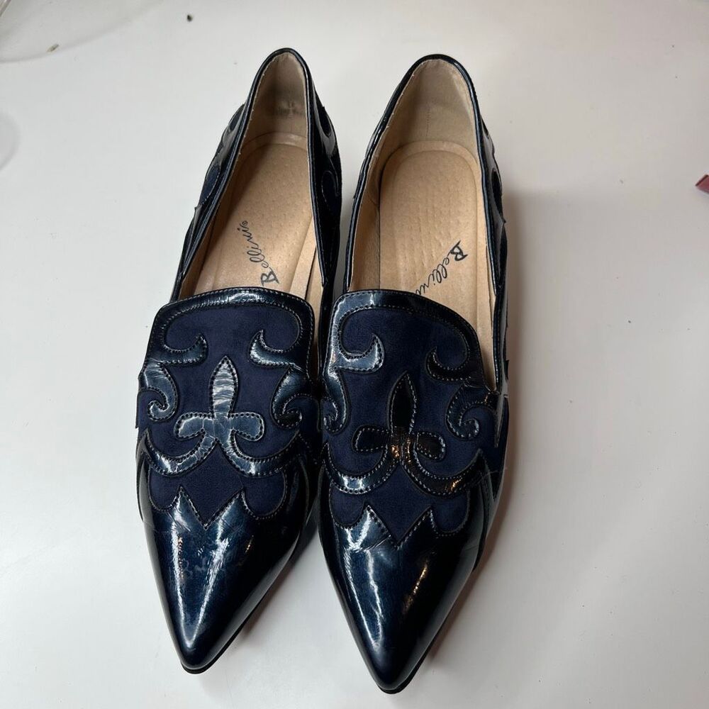 Bellini Heels Womens Bengal 20043-40 Pump Navy Microsuede Dress Shoes